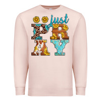Pale Pink just pray western sunflowers Premium Sweatshirt - AdoDesignShop