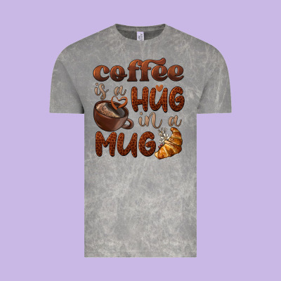 Coffee Is A Hug In A Mug Vintage Tee Designed By Barkaloodesign