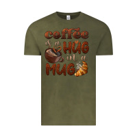 Vintage Olive coffee is a hug in a mug Vintage Tee - BarkalooDesign
