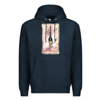Navy hair stylist Premium Hoodie - MaliasSmallBusiness