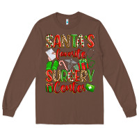 Chestnut Santa's Favorite Surgery Center png sublimation de Long Sleeve Tee - texasbilliewilder