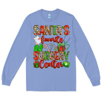 Colony Blue Santa's Favorite Surgery Center png sublimation de Long Sleeve Tee - texasbilliewilder