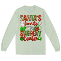 Matcha Santa's Favorite Surgery Center png sublimation de Long Sleeve Tee - texasbilliewilder