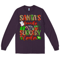 Plum Santa's Favorite Surgery Center png sublimation de Long Sleeve Tee - texasbilliewilder