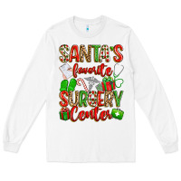 Santa's Favorite Surgery Center Png Sublimation De Long Sleeve Tee | Teevron