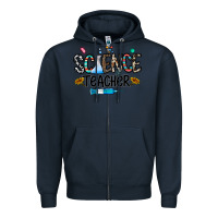 Navy science teacher Zipper Hoodie - CowhideDigitalArt
