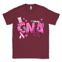 Burgundy Breast Cancer CNA Certified Nursing Assistant Classic Tee - texasbilliewilder