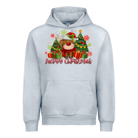 Heather Grey merry christmas reindeer Urban Hoodie - MaliasSmallBusiness