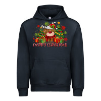 Navy merry christmas reindeer Urban Hoodie - MaliasSmallBusiness