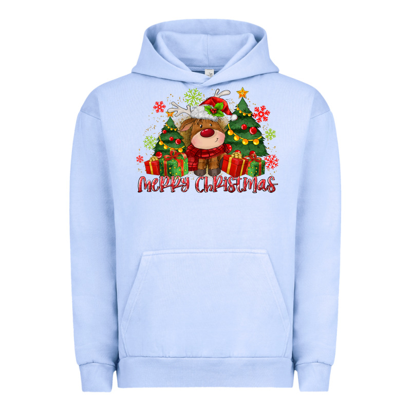 Merry Christmas Reindeer Urban Hoodie by MaliasSmallBusiness | Teevron