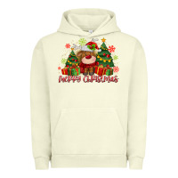 Pigment Pistachio merry christmas reindeer Urban Hoodie - MaliasSmallBusiness