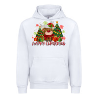White merry christmas reindeer Urban Hoodie - MaliasSmallBusiness
