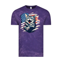 Cloud Purple cat1 Vintage Tee - Unal Design