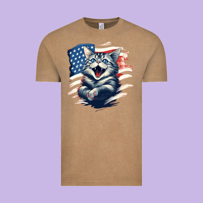 Cat1 Vintage Tee Designed By Unal Design
