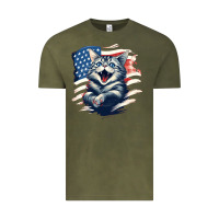 Vintage Olive cat1 Vintage Tee - Unal Design