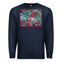 Navy be mine western valentine's day Premium Sweatshirt - AdoDesignShop