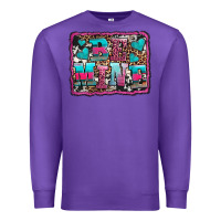 Purple be mine western valentine's day Premium Sweatshirt - AdoDesignShop