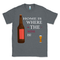 Charcoal Heather HOME IS WHERE THE WINE IS Classic Tee - Bettercallsaul