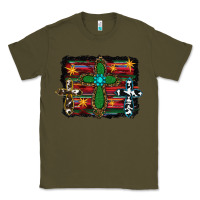 Army Green cross leopard cowhide glitter serape Classic Tee - RanaPortraitStore