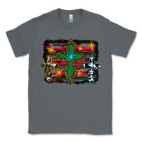 Charcoal Heather cross leopard cowhide glitter serape Classic Tee - RanaPortraitStore