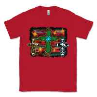 Red cross leopard cowhide glitter serape Classic Tee - RanaPortraitStore