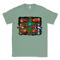 Sage cross leopard cowhide glitter serape Classic Tee - RanaPortraitStore