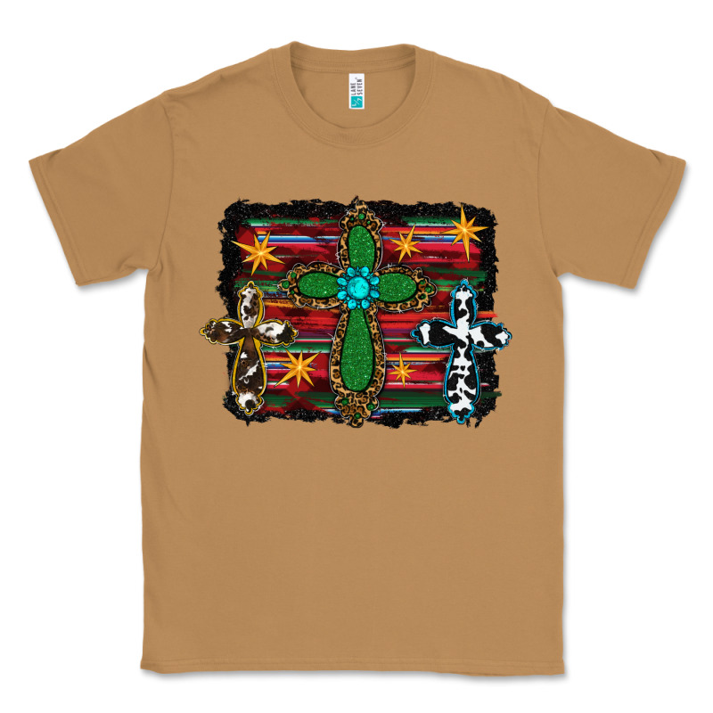 Cross Leopard Cowhide Glitter Serape Classic Tee by RanaPortraitStore | Teevron
