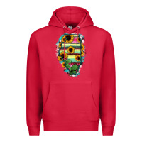 Cardinal Illinois Map Sunflower Cactus Serape Premium Hoodie - RanaPortraitStore