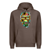 Coffee Illinois Map Sunflower Cactus Serape Premium Hoodie - RanaPortraitStore