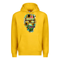 Lemon Illinois Map Sunflower Cactus Serape Premium Hoodie - RanaPortraitStore
