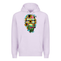 Lilac Illinois Map Sunflower Cactus Serape Premium Hoodie - RanaPortraitStore