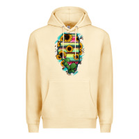 Pina Colada Illinois Map Sunflower Cactus Serape Premium Hoodie - RanaPortraitStore