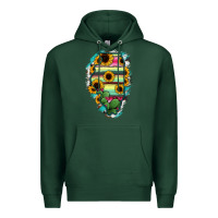 Sports Green Illinois Map Sunflower Cactus Serape Premium Hoodie - RanaPortraitStore