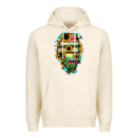 Tofu Illinois Map Sunflower Cactus Serape Premium Hoodie - RanaPortraitStore