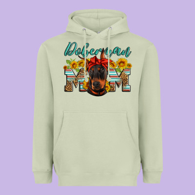 Doberman Mom Heavyweight Hoodie Designed By Artiststas