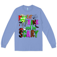 Colony Blue eat drink and be scary Long Sleeve Tee - Zillion Design Studio