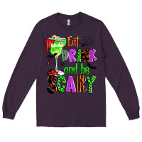 Plum eat drink and be scary Long Sleeve Tee - Zillion Design Studio