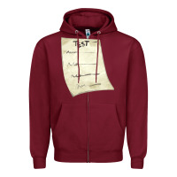 Burgundy test sheet fa element Zipper Hoodie - FaDigitalArtStudio