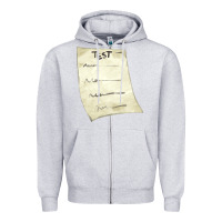 Heather Grey test sheet fa element Zipper Hoodie - FaDigitalArtStudio
