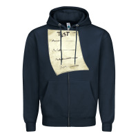 Navy test sheet fa element Zipper Hoodie - FaDigitalArtStudio