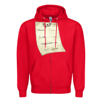 Red test sheet fa element Zipper Hoodie - FaDigitalArtStudio