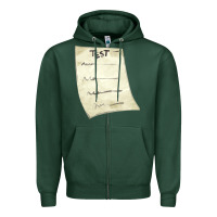 Sports Green test sheet fa element Zipper Hoodie - FaDigitalArtStudio