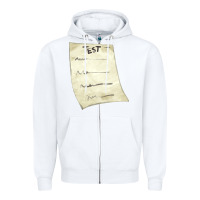 White test sheet fa element Zipper Hoodie - FaDigitalArtStudio