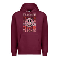 Burgundy teacher Premium Hoodie - MaliasSmallBusiness
