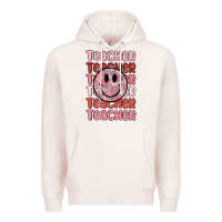 Pale Pink teacher Premium Hoodie - MaliasSmallBusiness