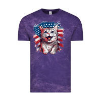 Cloud Purple cat2 Vintage Tee - Unal Design