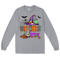 Heather Grey witches brew Long Sleeve Tee - Zillion Design Studio