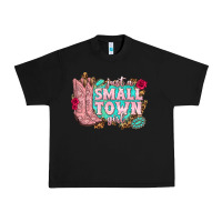 Black just a small town girl cowgirl boots Urban Heavy Tee - texasbilliewilder