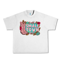 Lunar Rock just a small town girl cowgirl boots Urban Heavy Tee - texasbilliewilder