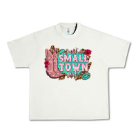 Pistachio just a small town girl cowgirl boots Urban Heavy Tee - texasbilliewilder